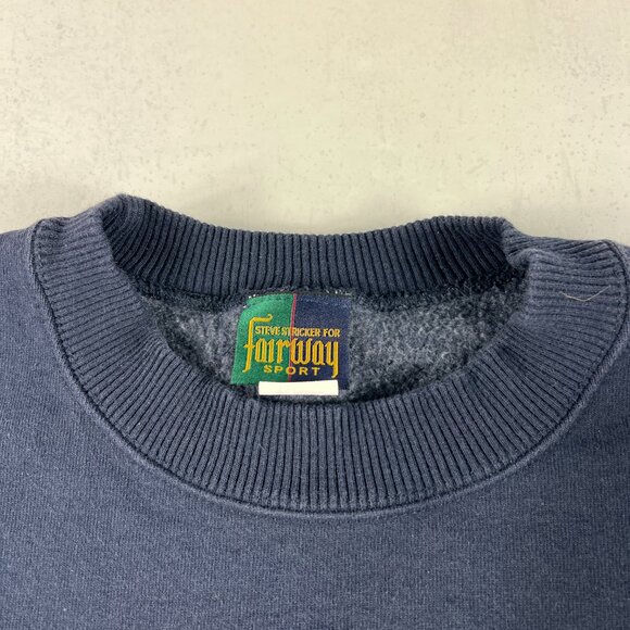 VTG 90s Fairway Steve Stricker Golf Sweatshirt Extra Extra Large Blue Crewneck - Picture 7 of 16